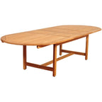 13pc Outdoor Patio Teak Extendible Dining Set - 13 Piece