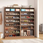 9 Tiers Tall Shoe Storage Rack Cabinet with Open Shelf for Entryway