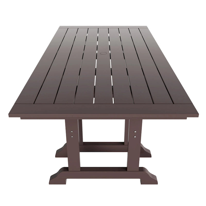 Polytrends Altura 7-Piece Poly Eco-Friendly All Weather Outdoor Dining Set with Armchairs