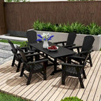Polytrends Altura 7-Piece Poly Eco-Friendly All Weather Outdoor Dining Set with Armchairs