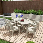 Polytrends Altura 7-Piece Poly Eco-Friendly All Weather Outdoor Dining Set with Armchairs