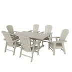 Polytrends Altura 7-Piece Poly Eco-Friendly All Weather Outdoor Dining Set with Armchairs