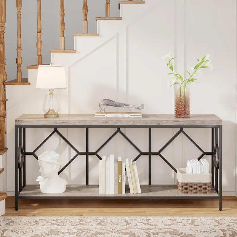 70.9 Inche Extral Long Console Sofa Accent Table for Entryway Living Room