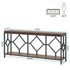 70.9 Inche Extral Long Console Sofa Accent Table for Entryway Living Room