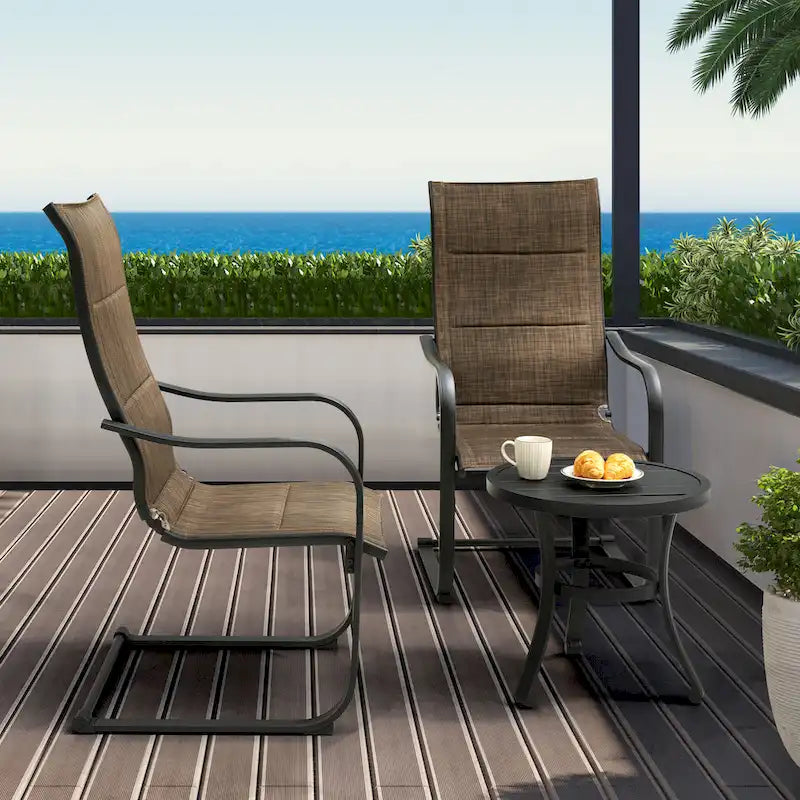 Outdoor Textilene Dining Set with 1.57 Umbrella Hole