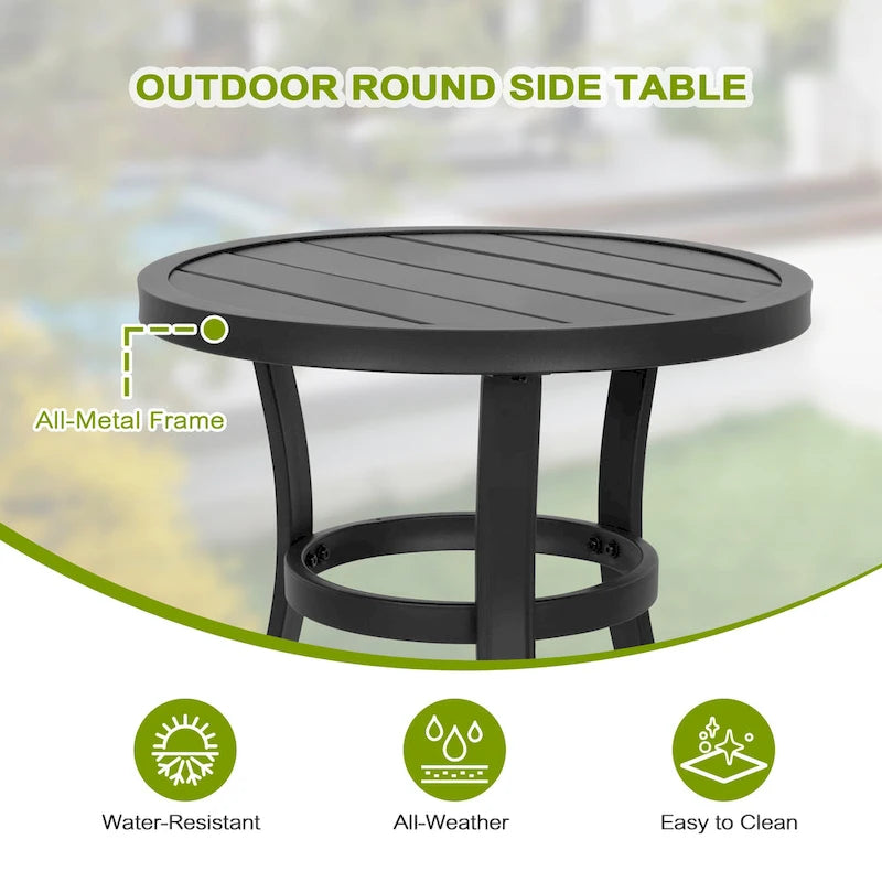 Outdoor Textilene Dining Set with 1.57 Umbrella Hole