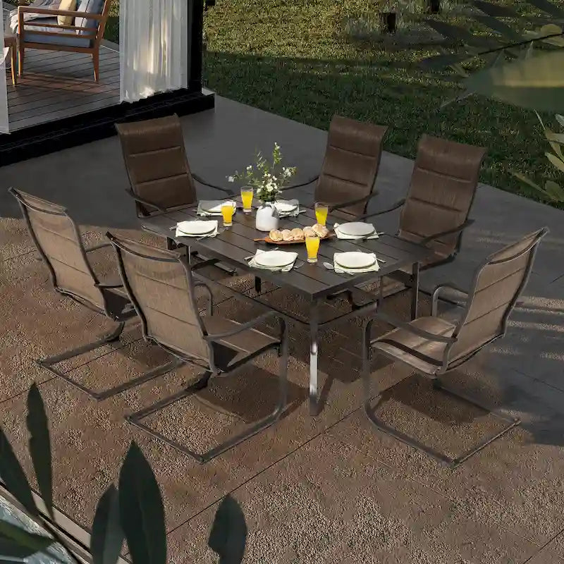 Outdoor Textilene Dining Set with 1.57 Umbrella Hole