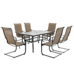 Outdoor Textilene Dining Set with 1.57 Umbrella Hole