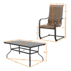 Outdoor Textilene Dining Set with 1.57 Umbrella Hole