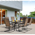 Outdoor Textilene Dining Set with 1.57 Umbrella Hole