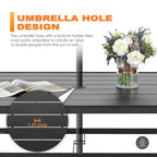 Outdoor Textilene Dining Set with 1.57 Umbrella Hole