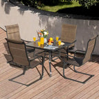 Outdoor Textilene Dining Set with 1.57 Umbrella Hole