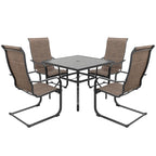Outdoor Textilene Dining Set with 1.57 Umbrella Hole