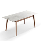 Tavolo da pranzo Nestfair Solid Oak Meet con finitura in marmo - N/A