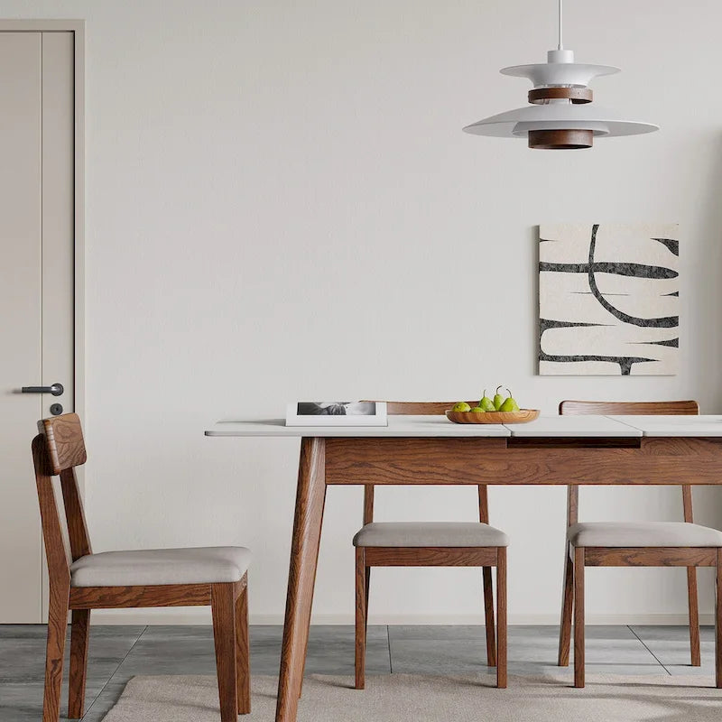 Tavolo da pranzo Nestfair Solid Oak Meet con finitura in marmo - N/A
