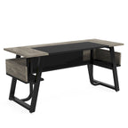 Office Executive Desk with Storage Shelf, Business Workstation, Writing Desk for the boss room