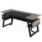 Office Executive Desk with Storage Shelf, Business Workstation, Writing Desk for the boss room