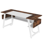 Office Executive Desk with Storage Shelf, Business Workstation, Writing Desk for the boss room