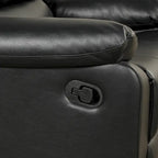 Breathable PU Leather Manual Recliner Chair with Overstuffed Arm and Back