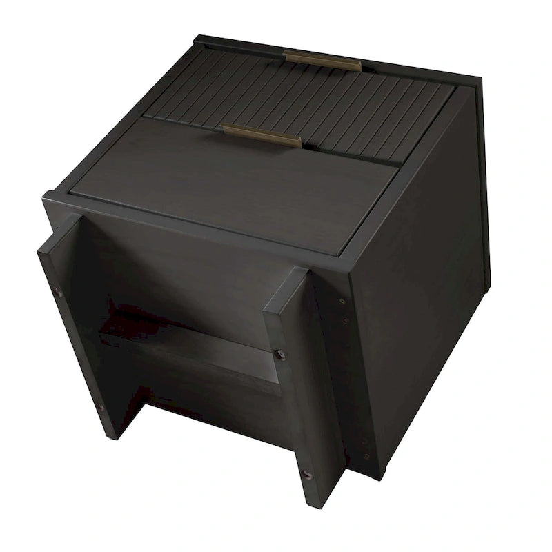 Manhattan Comfort Granville Mid Century Solid Wood 2 Drawer Nightstand Set of 2