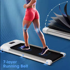 Costway 0.6-3.8MPH Walking Pad Under Desk Treadmill with Remote Control and LED Display Black/Pink/White/Grey