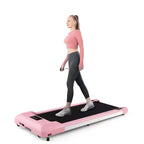 Costway 0.6-3.8MPH Walking Pad Under Desk Treadmill with Remote Control and LED Display Black/Pink/White/Grey