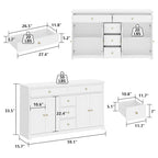 Bookcase Storage Cabinet Lacquered Buffet Sideboard Dresser