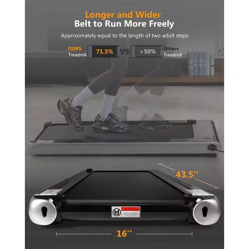 Tapis roulant pieghevole da 2,25 HP, tapis roulant elettrico per casa e ufficio, salvaspazio, nessun assemblaggio richiesto, tapis roulant portatile per l'esercizio a casa o in ufficio