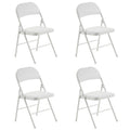 Elegant Foldable Iron & PVC Chairs for Convention & Exhibition White