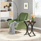 White Gold Side Table Round End Table Modern Small Coffee Table Accent C Table