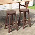 WestinTrends Malibu 24 Sgabello da bancone rotondo senza schienale in HDPE per esterni (Set da 2)