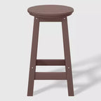 WestinTrends Malibu 24 Sgabello da bancone rotondo senza schienale in HDPE per esterni (Set da 2)