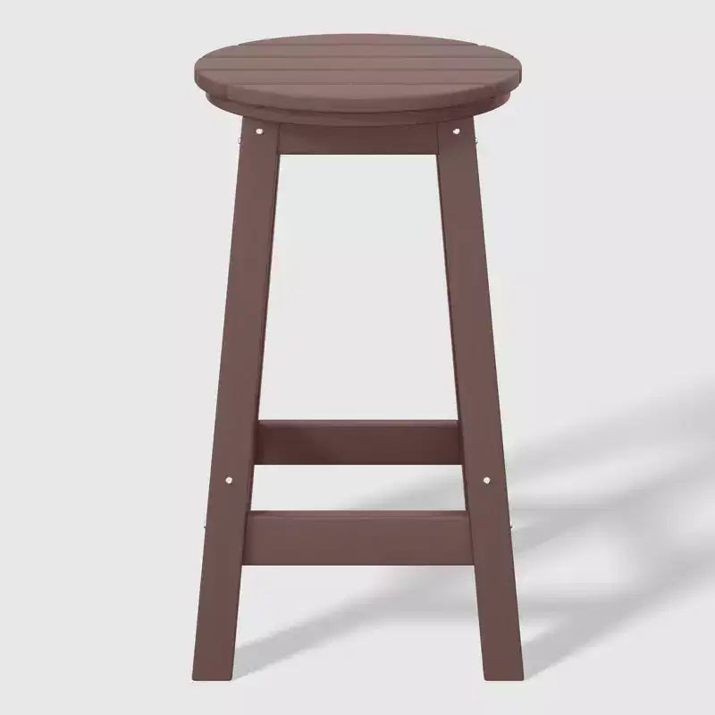 WestinTrends Malibu 24 Sgabello da bancone rotondo senza schienale in HDPE per esterni (Set da 2)