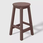 WestinTrends Malibu 24 Sgabello da bancone rotondo senza schienale in HDPE per esterni (Set da 2)