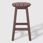 WestinTrends Malibu 24 Sgabello da bancone rotondo senza schienale in HDPE per esterni (Set da 2)