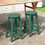 WestinTrends Malibu 24 Sgabello da bancone rotondo senza schienale in HDPE per esterni (Set da 2)