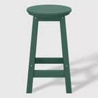 WestinTrends Malibu 24 Sgabello da bancone rotondo senza schienale in HDPE per esterni (Set da 2)