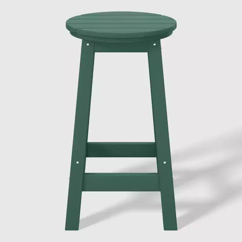 WestinTrends Malibu 24 Sgabello da bancone rotondo senza schienale in HDPE per esterni (Set da 2)