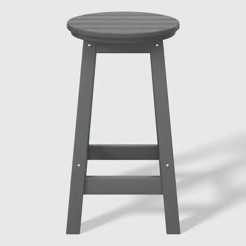 WestinTrends Malibu 24 Sgabello da bancone rotondo senza schienale in HDPE per esterni (Set da 2)