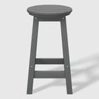 WestinTrends Malibu 24 Sgabello da bancone rotondo senza schienale in HDPE per esterni (Set da 2)