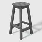 WestinTrends Malibu 24 Sgabello da bancone rotondo senza schienale in HDPE per esterni (Set da 2)