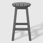 WestinTrends Malibu 24 Sgabello da bancone rotondo senza schienale in HDPE per esterni (Set da 2)
