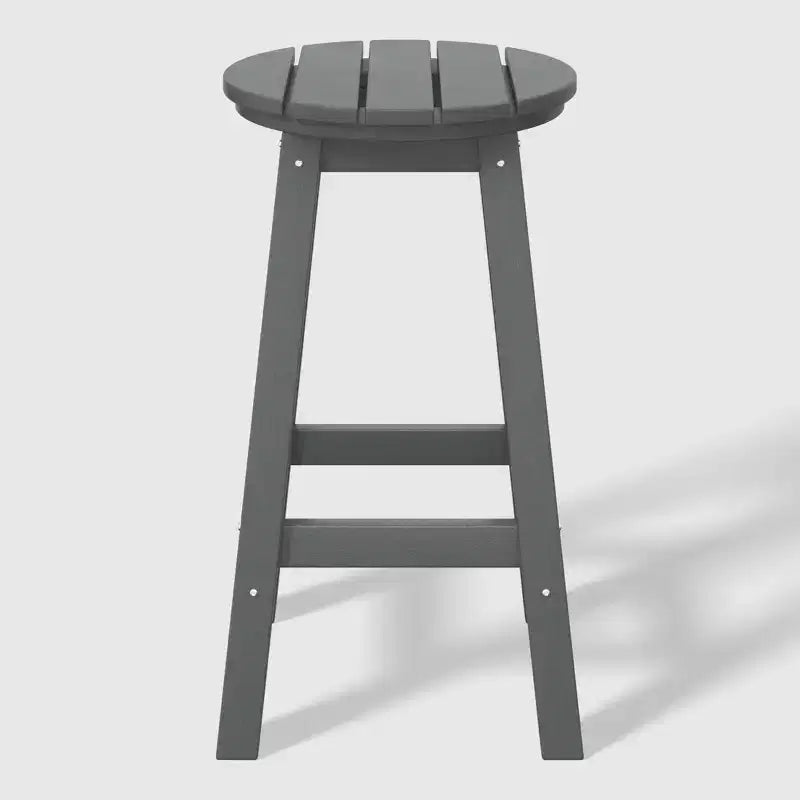 WestinTrends Malibu 24 Sgabello da bancone rotondo senza schienale in HDPE per esterni (Set da 2)