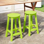 WestinTrends Malibu 24 Sgabello da bancone rotondo senza schienale in HDPE per esterni (Set da 2)