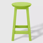 WestinTrends Malibu 24 Sgabello da bancone rotondo senza schienale in HDPE per esterni (Set da 2)