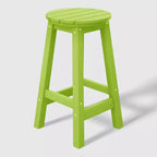 WestinTrends Malibu 24 Sgabello da bancone rotondo senza schienale in HDPE per esterni (Set da 2)