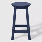 WestinTrends Malibu 24 Sgabello da bancone rotondo senza schienale in HDPE per esterni (Set da 2)