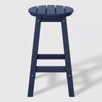 WestinTrends Malibu 24 Sgabello da bancone rotondo senza schienale in HDPE per esterni (Set da 2)