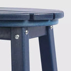 WestinTrends Malibu 24 Sgabello da bancone rotondo senza schienale in HDPE per esterni (Set da 2)
