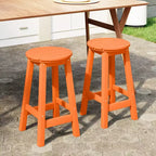 WestinTrends Malibu 24 Sgabello da bancone rotondo senza schienale in HDPE per esterni (Set da 2)